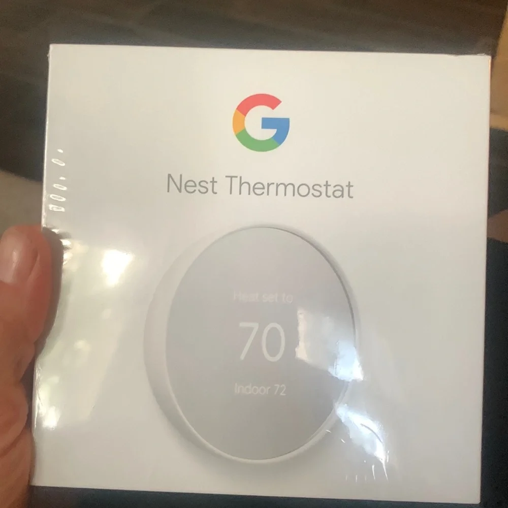 Google nest thermostat with nest power connector- 2 separate pieces